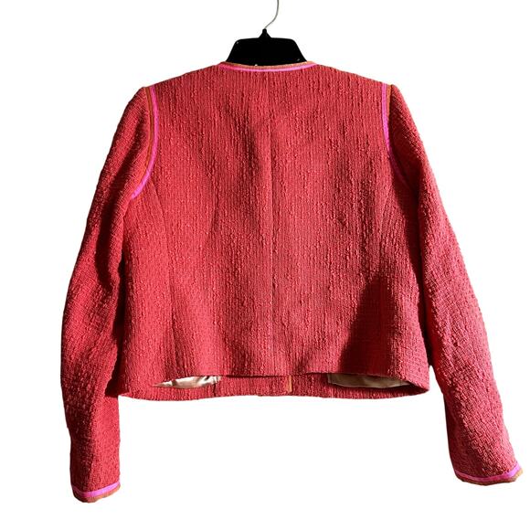J. Crew NEW Amanda Tweed jacket pink size 8 C6 - Picture 4 of 4